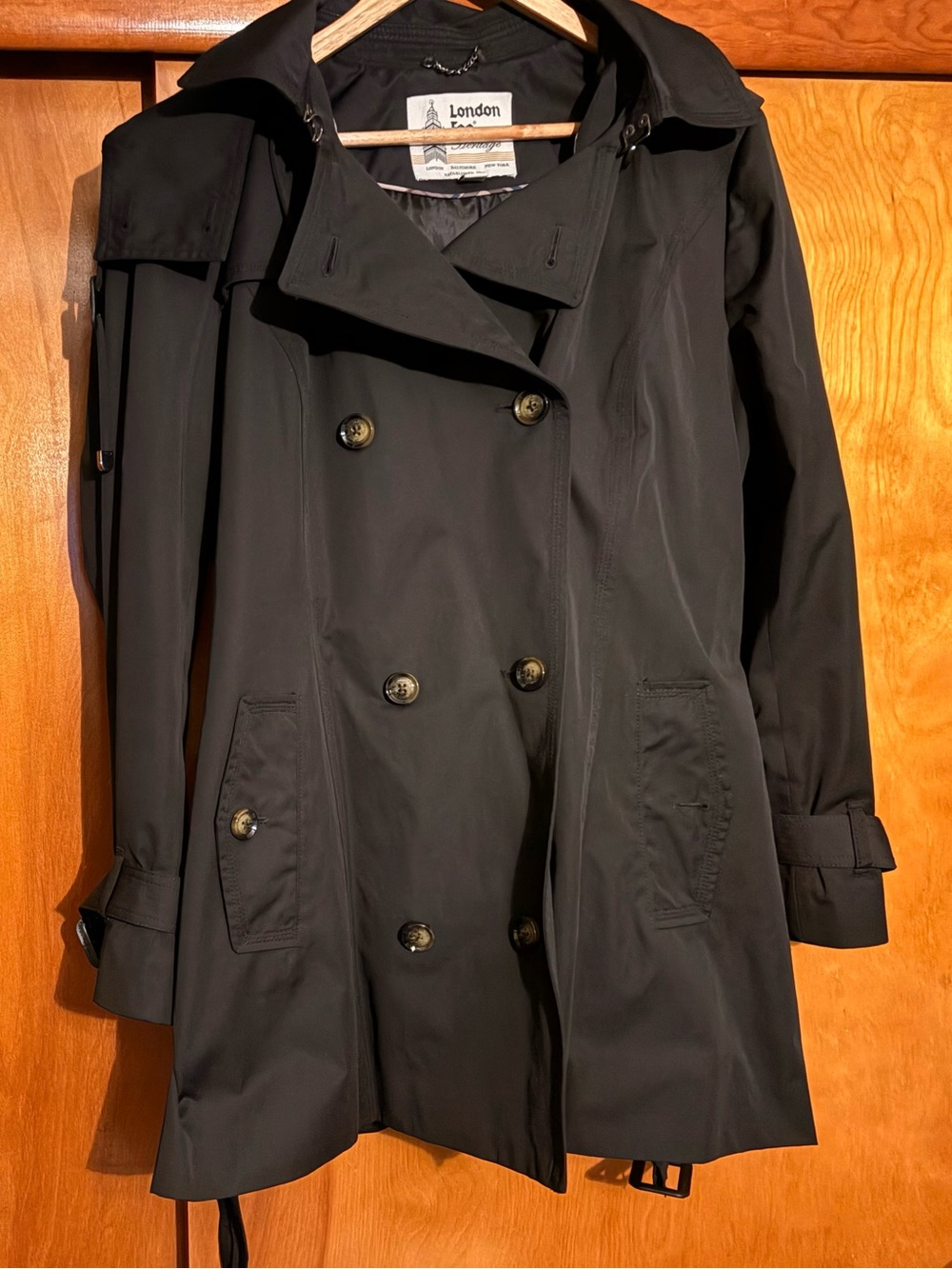 London Fog Women’s Black Trench Coat